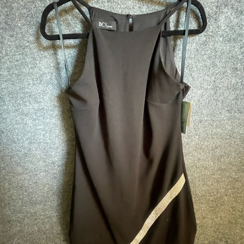 BCX Black Dress with Metallic Detail